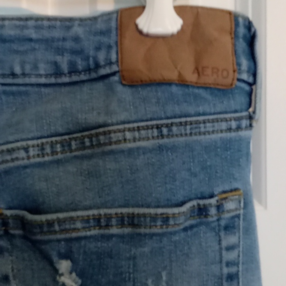 Aeropostale Men's Skinny Jeans - Faded Blue - Picture 6 of 8